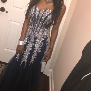 Jovani 5908 beaded, mermaid prom dress